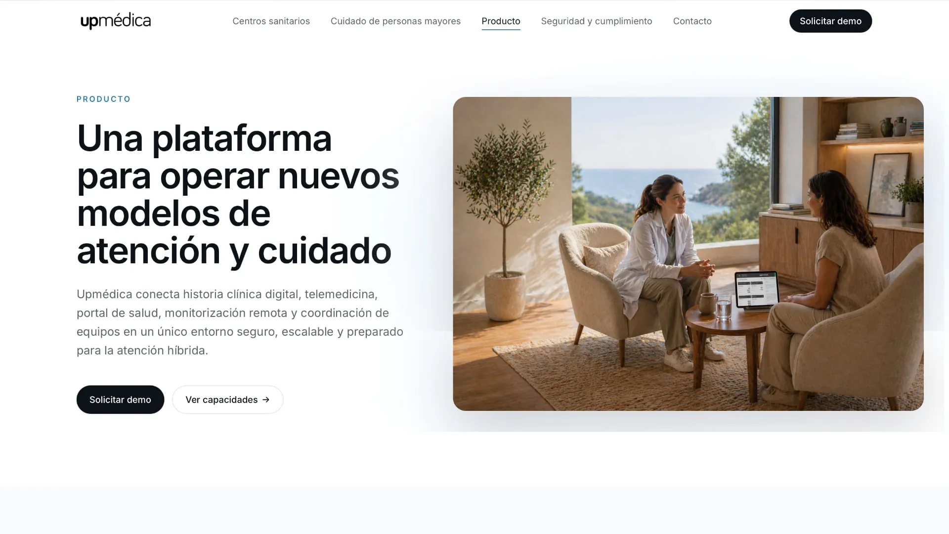 Producto Upmédica: plataforma para operar nuevos modelos de atención y cuidado