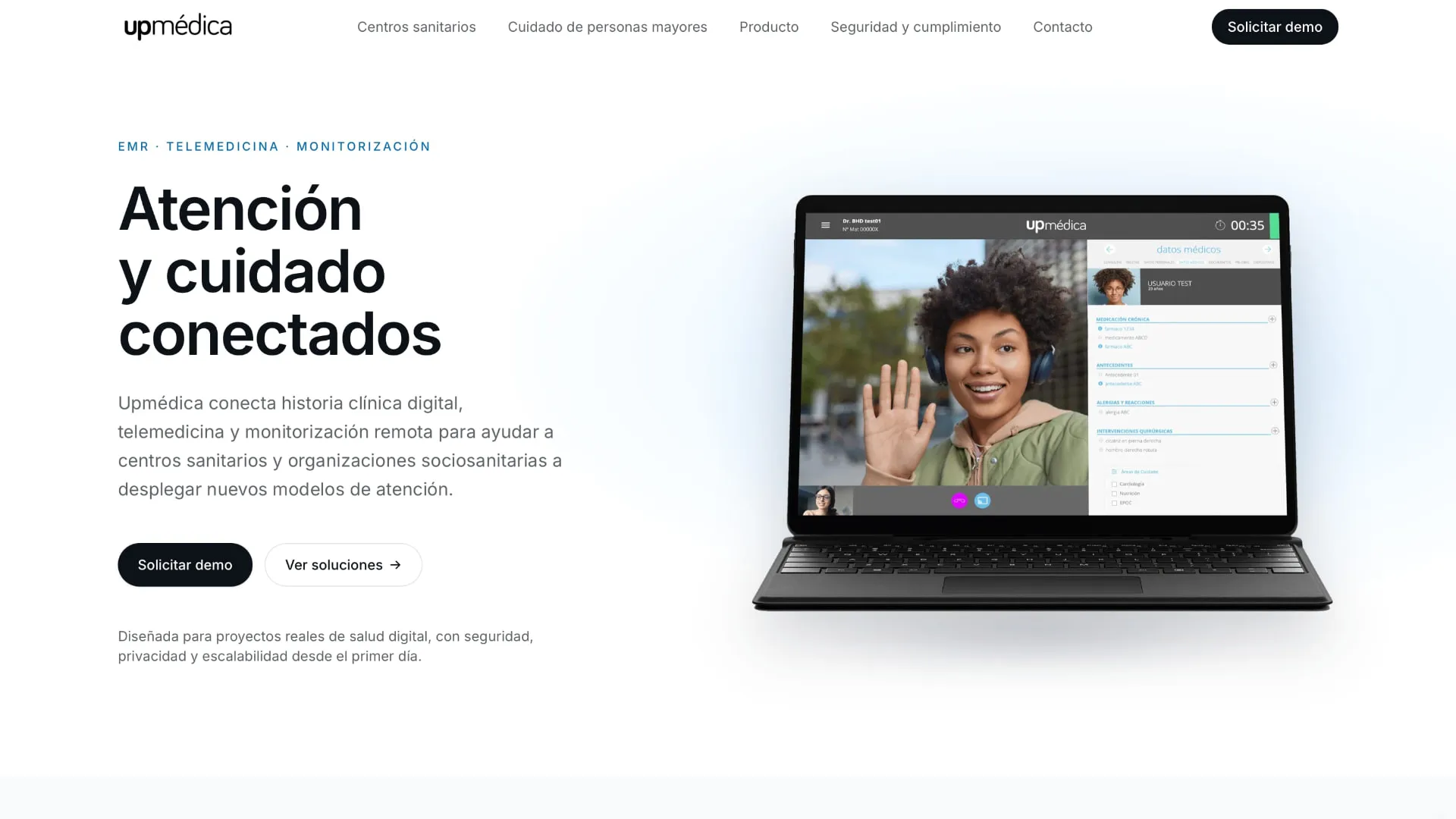 Home de Upmédica: atención y cuidado conectados