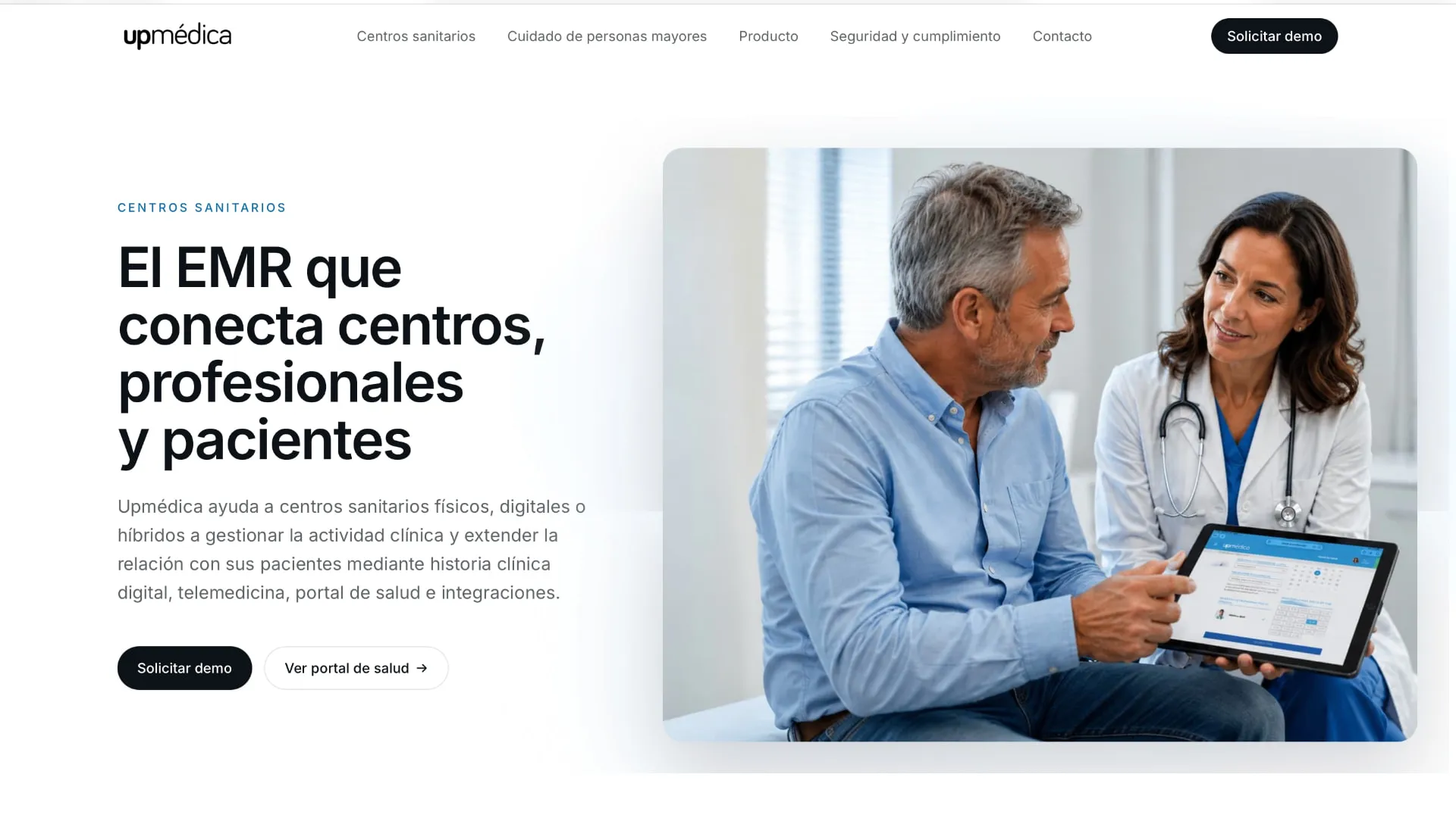 Upmédica para centros sanitarios: el EMR que conecta centros, profesionales y pacientes