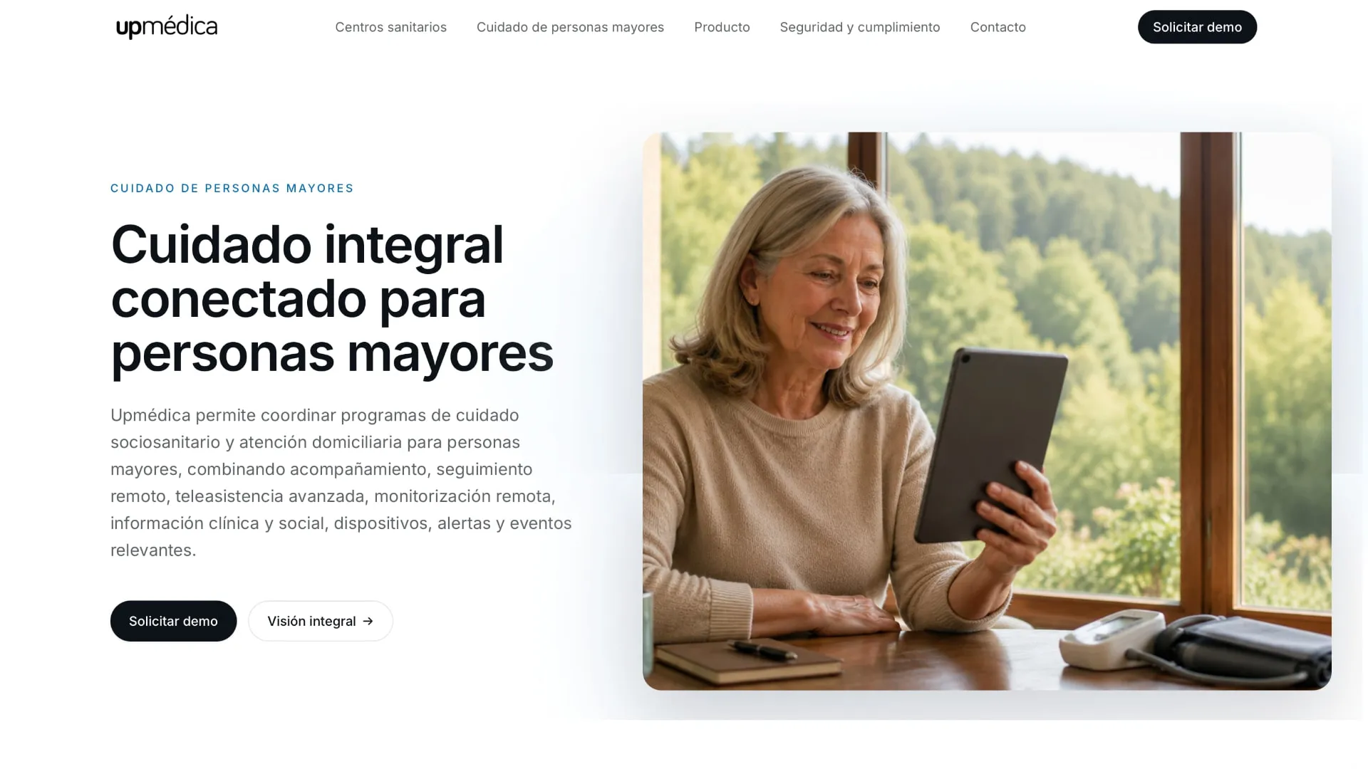 Upmédica para cuidado de personas mayores: cuidado integral conectado